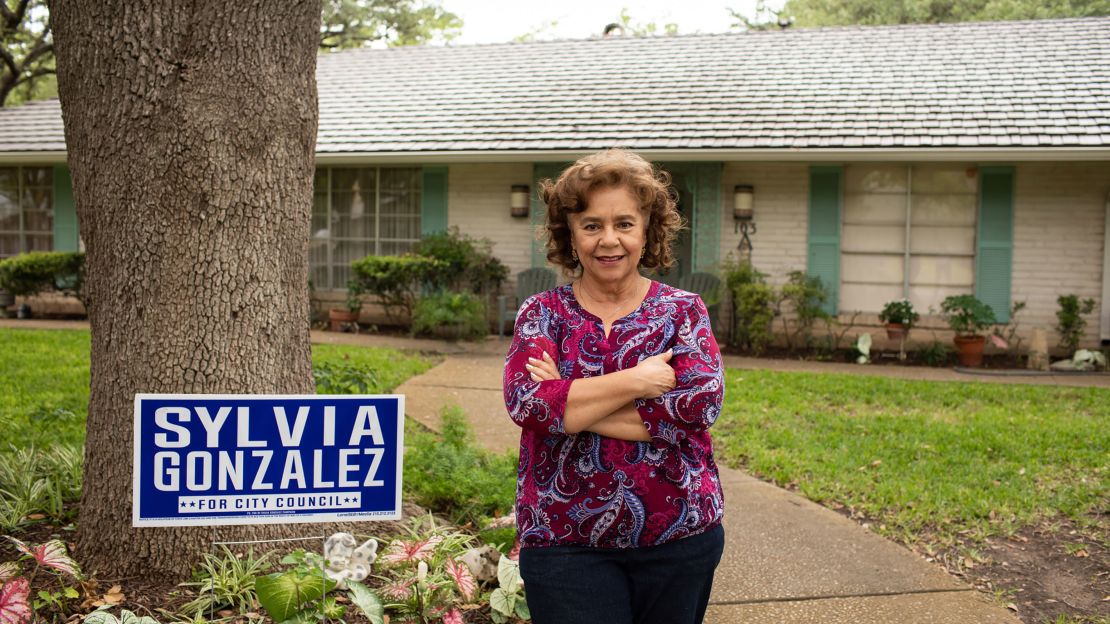 Sylvia Gonzalez, a 76-year-old retiree and a resident of Castle Hills, Texas, who was arrested in punishment for criticizing the city's management and officials.