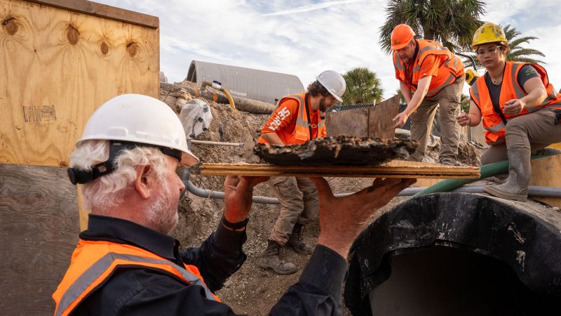 NextImg:'An incredible find': Florida road crews discover 19th-century boat buried in St. Augustine | CNN
