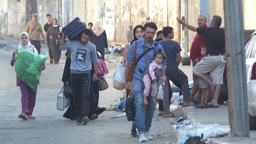Gaza Evacuations Clarissa Ward SCREENGRAB