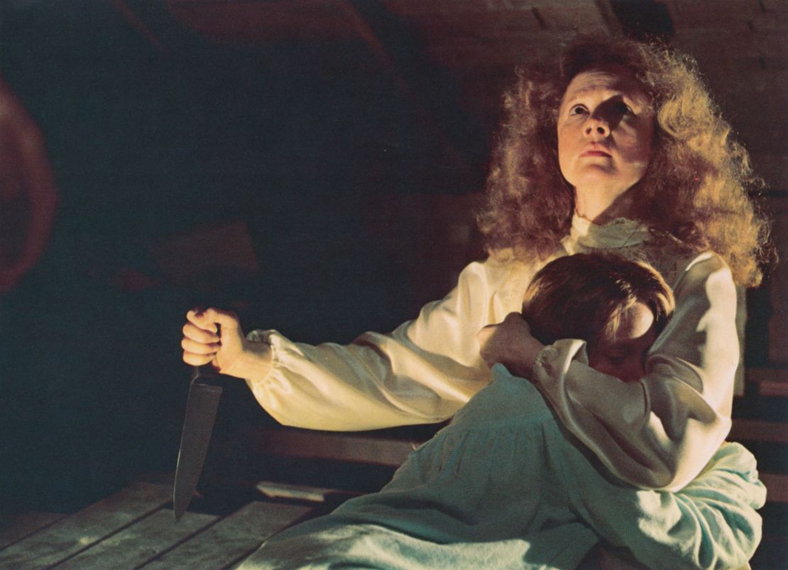 Piper Laurie portrays Margaret White in the 1976 film "Carrie."
