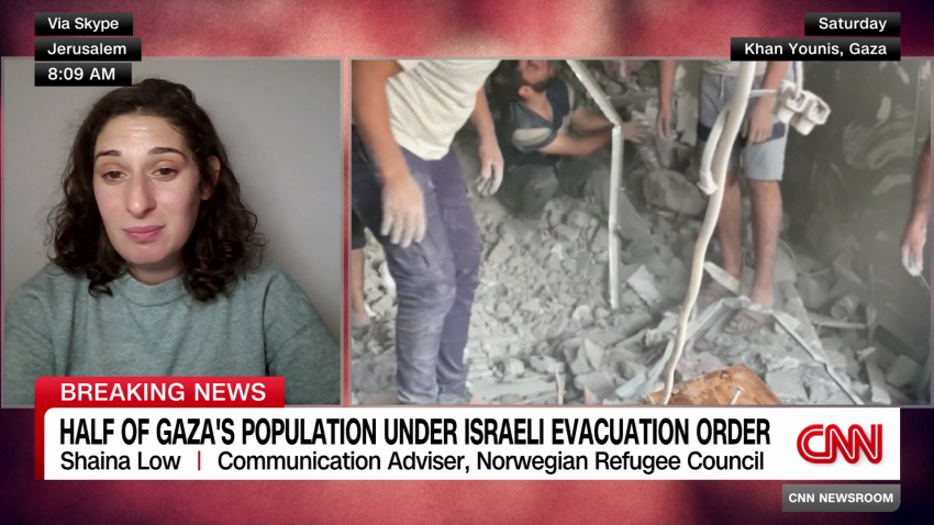 exp Palestinians gaza evacuation shaina low intv 101501aseg1 cnni world_00021901.png