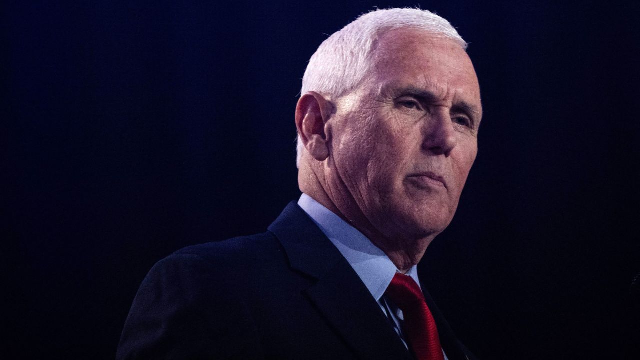 In this September 15 photo, former Vice President Mike Pence speaks during the PrayVoteStand Summit in Washington, DC.