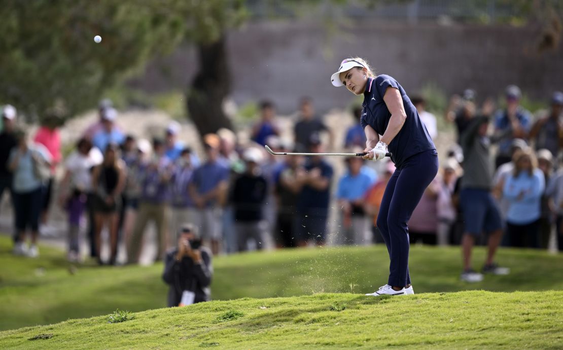 birdie en bogey LAS VEGAS, NEVADA - OCTOBER 13: Lexi Thompson of the United States plays her shot on the ninth hole during the second round of the Shriners Children's Open at TPC Summerlin on October 13, 2023 in Las Vegas, Nevada. (Photo by Orlando Ramirez/Getty Images)