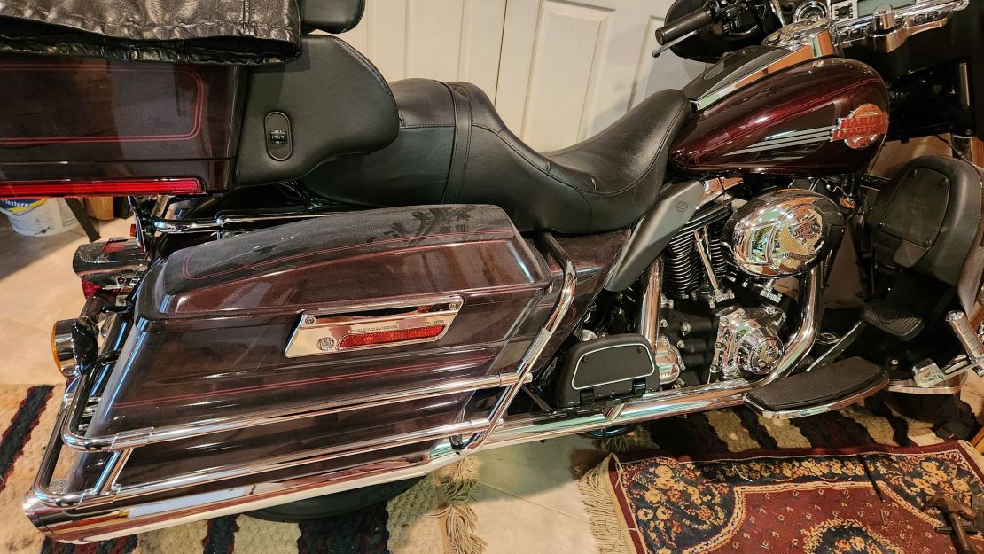 Charles DuBose was looking forward to giving his motorcycle to his grandson when Deshon got old enough to drive it. Deshon's handprints can be seen in the dust near the back seat, where he loved to ride next to his grandfather. 