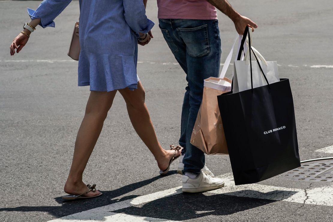 Shoppers in the Georgetown neighborhood of Washington, DC, on June 4, 2023. 