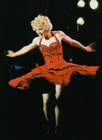This flamenco-inspired look worn by Madonna during the "Who's That Girl" tour resembles her dress from the "La Isla Bonita" music video.