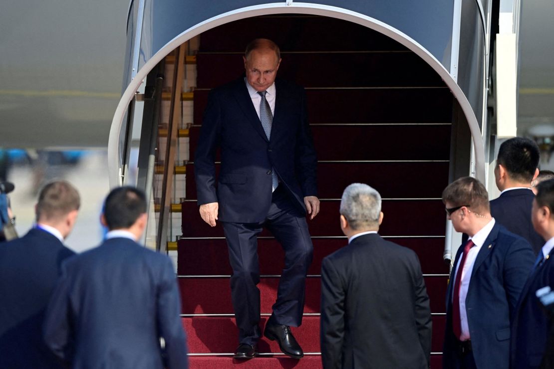 Russian President Vladimir Putin arrives in Beijing on Tuesday. He is expected to meet with Chinese leader Xi Jinping and attend the Third Belt and Road Forum.