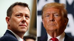 Former Special Agent of the FBI Peter Strzok and former President Donald Trump.