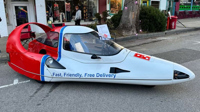 Video Rare 1985 Domino s delivery car up for auction once came with a pizza oven