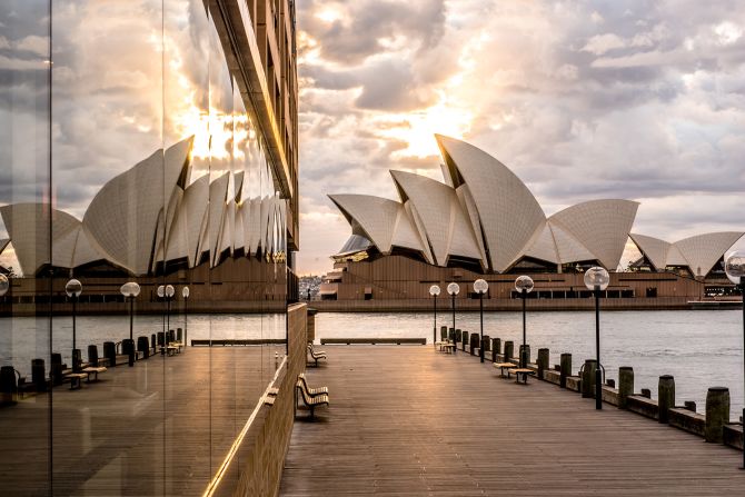<strong>Reflect on it: </strong>The Opera House's iconic design was inspired by sails, fitting for its location on Sydney Harbour.