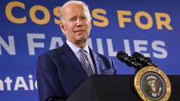 TOPSHOT - US President Joe Biden speaks about student debt relief at Central New Mexico Community College Student Resource Center in Albuquerque, New Mexico, on November 3, 2022. (Photo by SAUL LOEB / AFP) (Photo by SAUL LOEB/AFP via Getty Images)