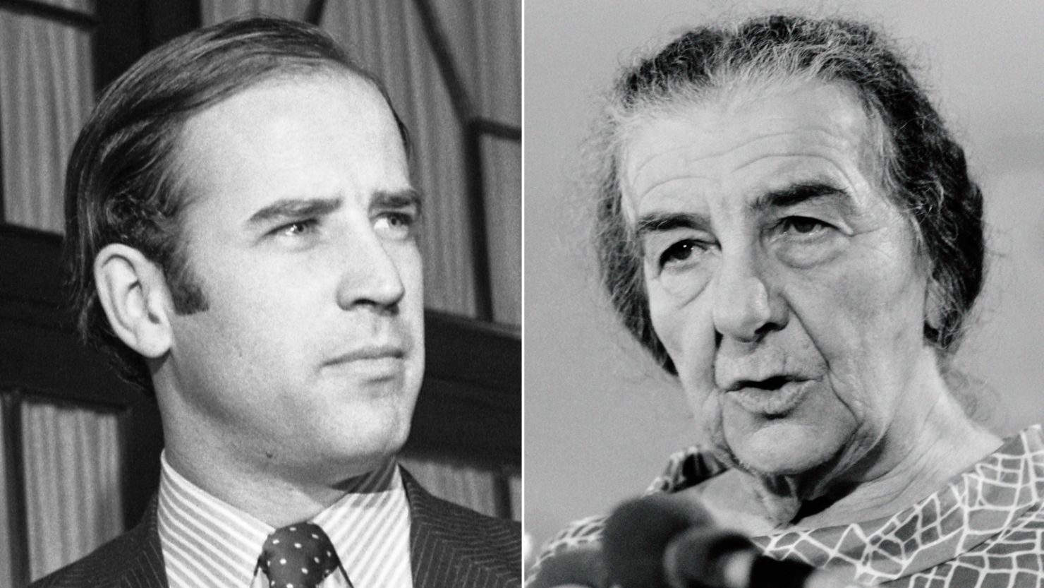 As a young senator in 1973, Joe Biden met with then-Israeli Prime Minister Golda Meir.
