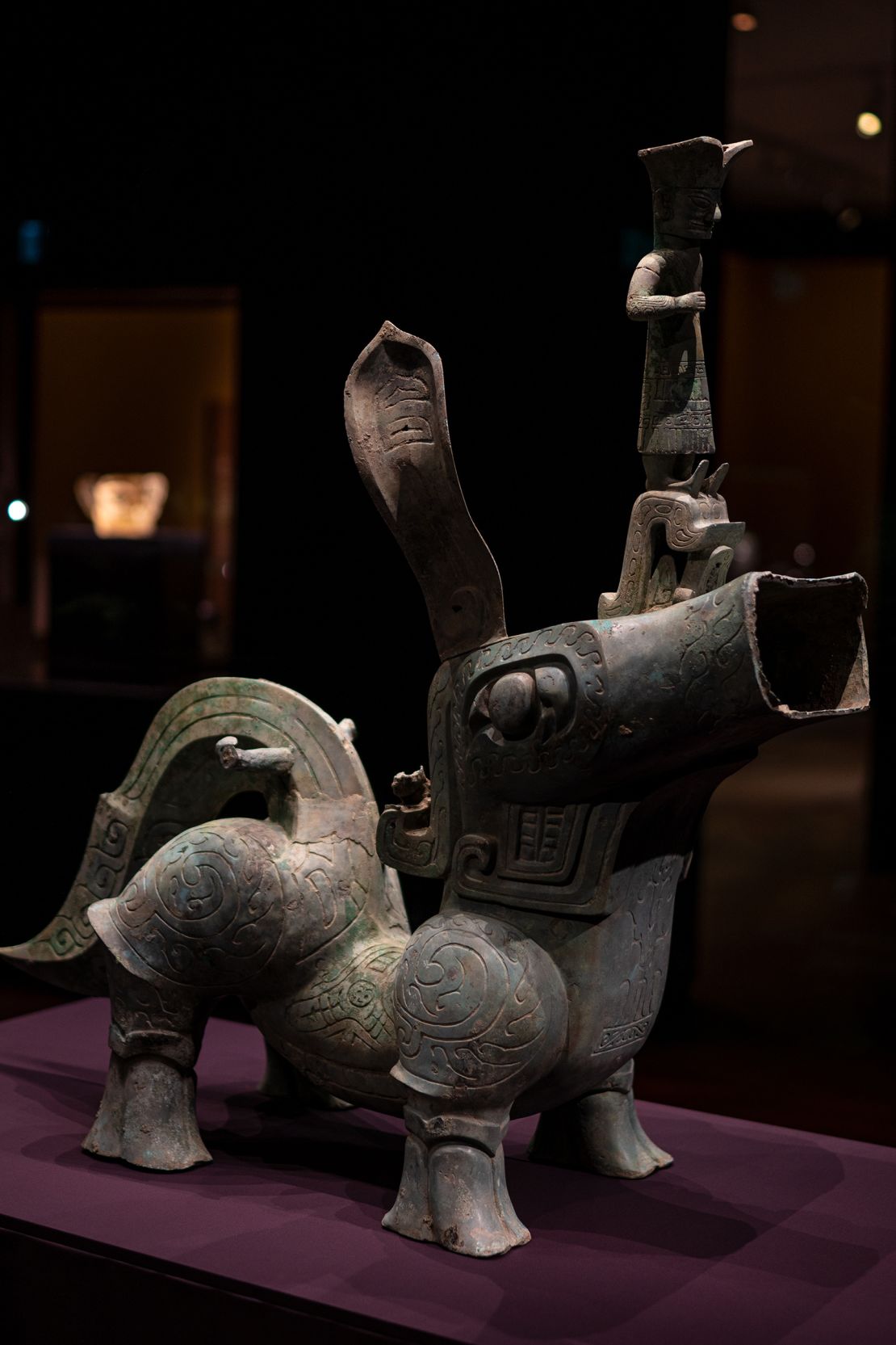 'Mythical creature, bronze, at the Hong Kong Palace Museum in Hong Kong, China on September 26, 2023.
