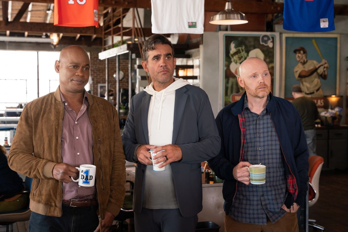 Old Dads. (L to R) Bokeem Woodbine as Mike, Bobby Cannavale as Connor, Bill Burr as Jack in Old Dads.