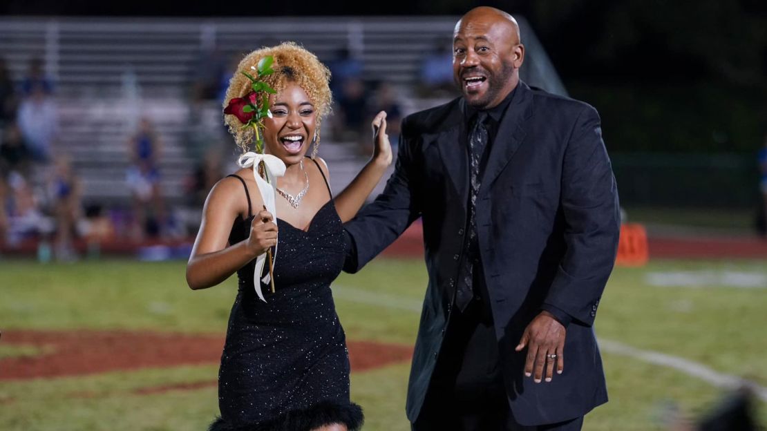 Amber Wilsondebriano pictured at homecoming with her father, Chevalo. 