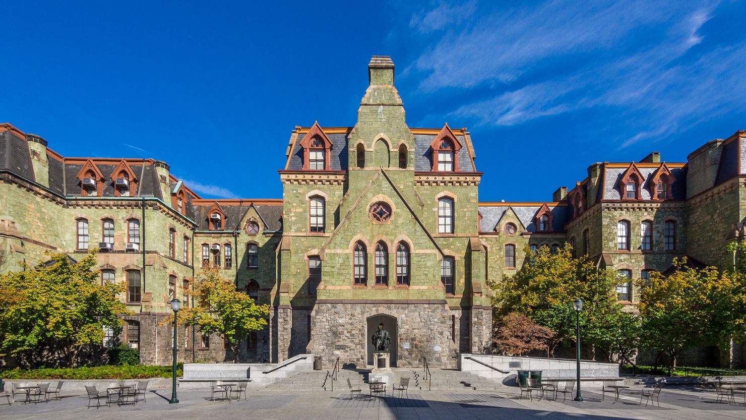 Exteriors of University of Pennsylvania (UPenn) located in Philadelphia.
