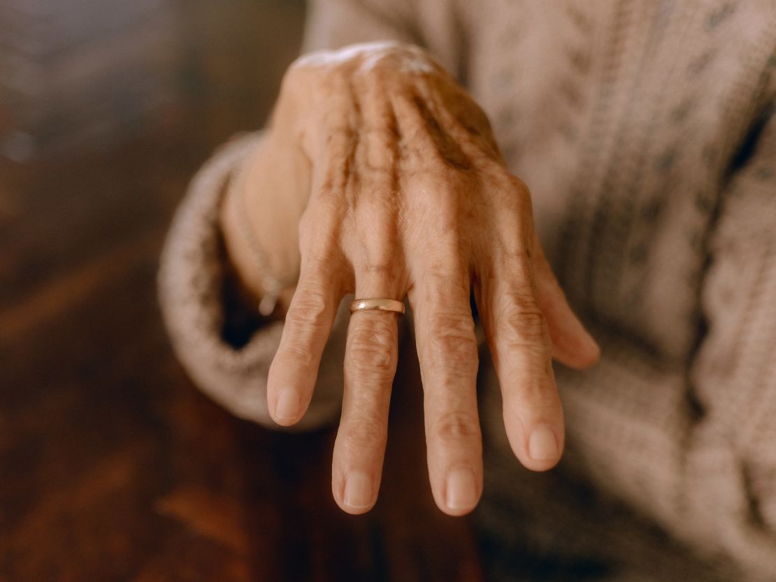 Charlotte Hauptman shows off her mother's ring, which was returned to her years after her family traded it for food in Italy.