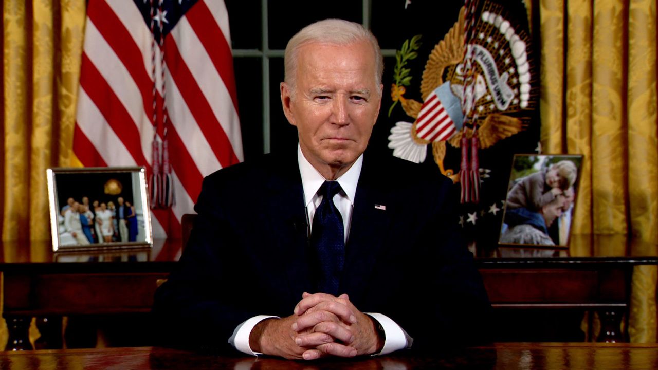 Biden speaks from the White House on Thursday, October 19.