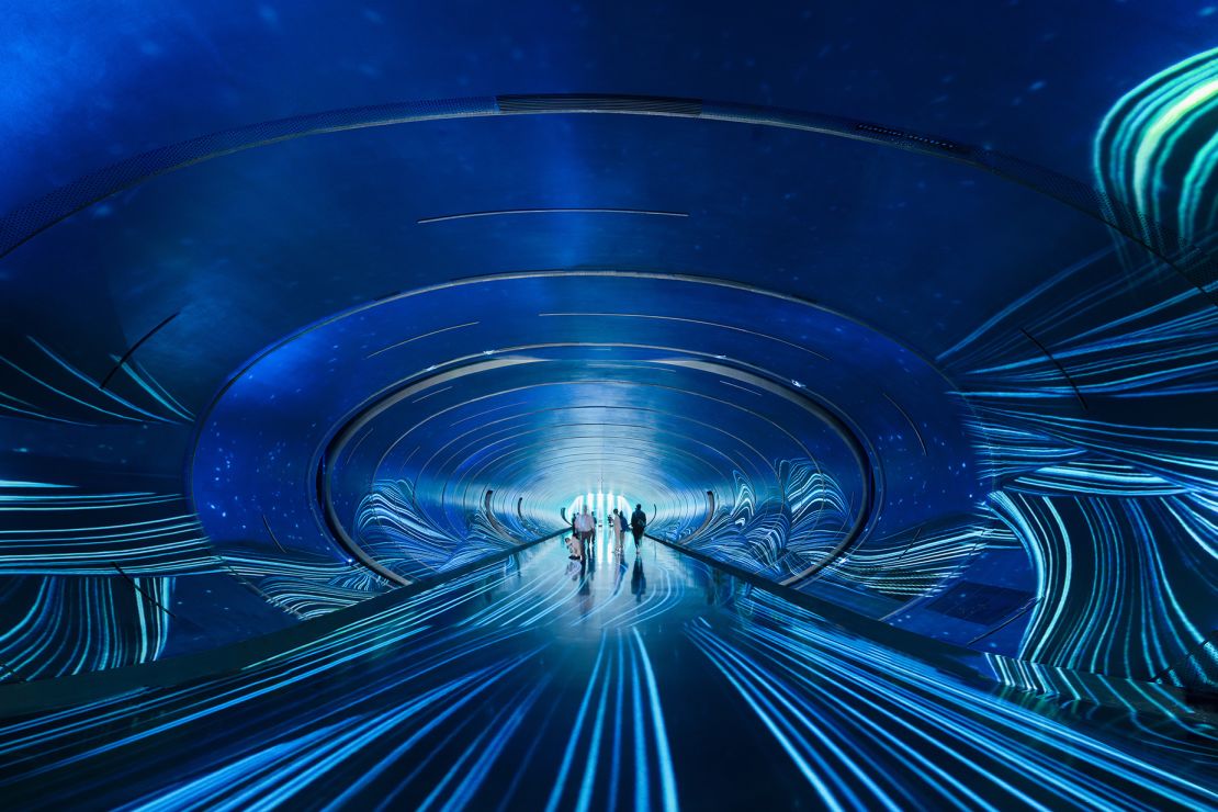 "The Time Tunnel" is a multimedia corridor connecting different areas of the museum.