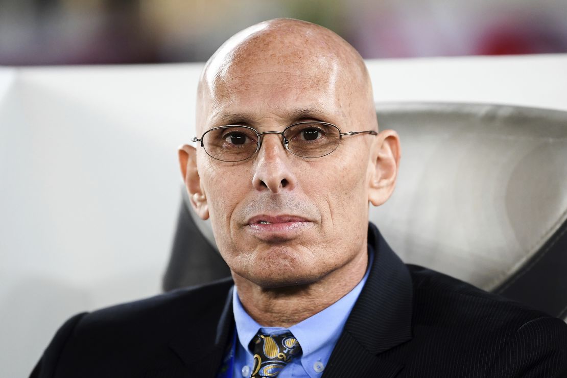 Head coach Stephen Constantine of India national football team reacts as he watches his players competing against United Arab Emirates national football team in the AFC Asian Cup group A match in Abu Dhabi, United Arab Emirates, 10 January 2019. Stephen Constantine has resigned as the head coach of the Indian national team after the team crashed out of the AFC Asian Cup on Monday (14 January 2019). India needed a draw against Bahrain in their final group match to qualify for the knockout stages for the first time ever in their history. However, they were thwarted in cruel fashion as an 89th minute penalty from Jamal Rashed handed Bahrain all three points. Immediately after the defeat, the Englishman revealed that he had decided to step down from his position.  (Imaginechina via AP Images)