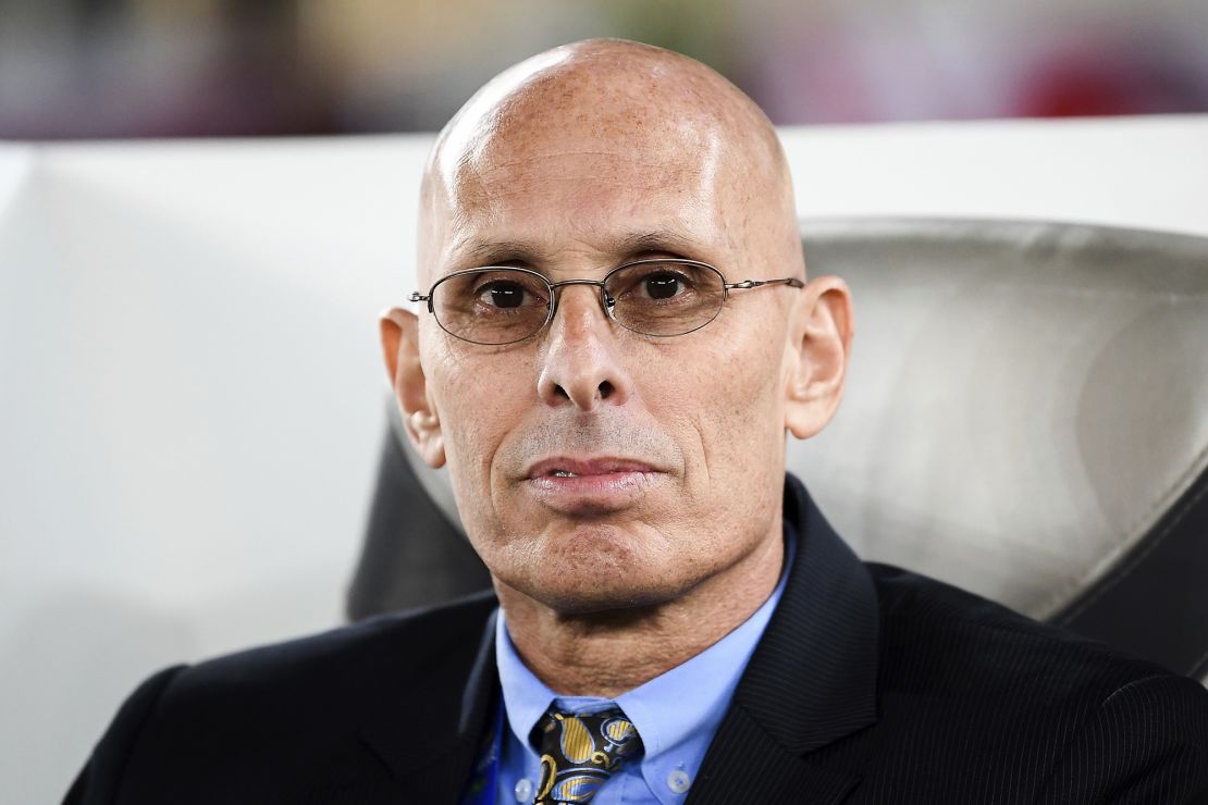 Head coach Stephen Constantine of India national football team reacts as he watches his players competing against United Arab Emirates national football team in the AFC Asian Cup group A match in Abu Dhabi, United Arab Emirates, 10 January 2019. Stephen Constantine has resigned as the head coach of the Indian national team after the team crashed out of the AFC Asian Cup on Monday (14 January 2019). India needed a draw against Bahrain in their final group match to qualify for the knockout stages for the first time ever in their history. However, they were thwarted in cruel fashion as an 89th minute penalty from Jamal Rashed handed Bahrain all three points. Immediately after the defeat, the Englishman revealed that he had decided to step down from his position. (Imaginechina via AP Images)