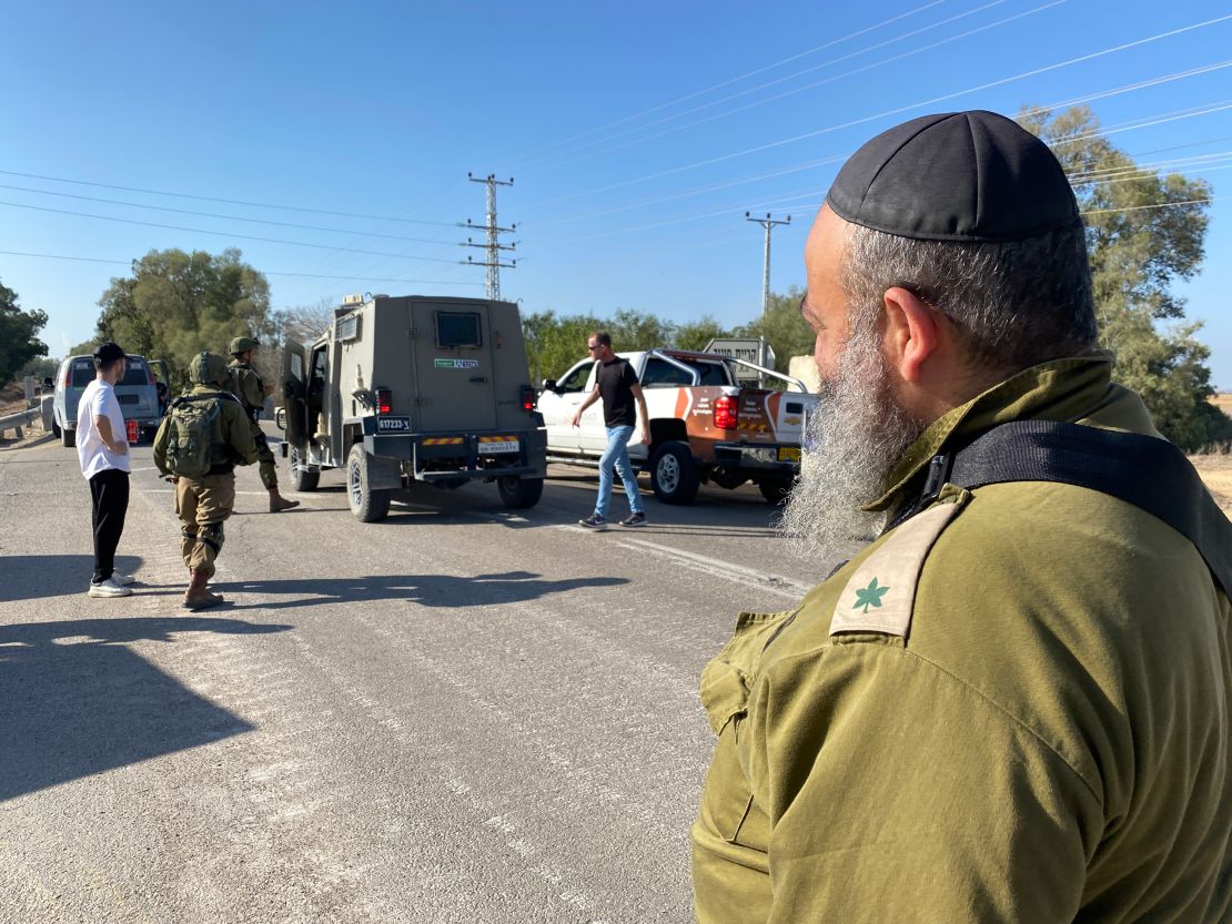 Rabbi Yitzhak, a military rabbi, has visited troops and offering his encouragement.