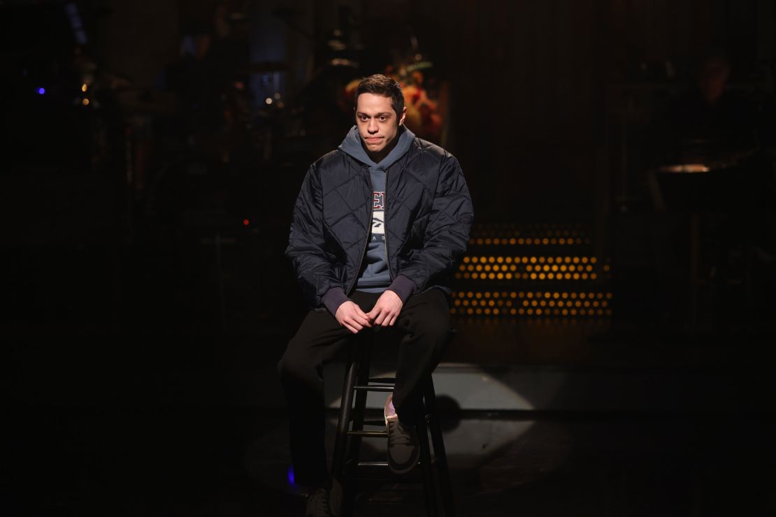 SATURDAY NIGHT LIVE -- "Pete Davidson, Ice Spice" Episode 1845 -- Pictured: Host Pete Davidson during the Cold Open on Saturday, October 14, 2023 -- (Photo by: Will Heath/NBC via Getty Images)