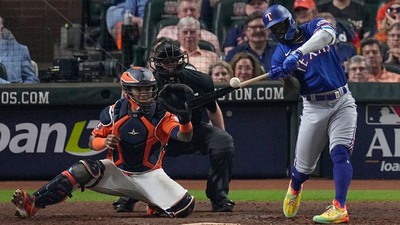 Astros vs. Rangers: Benches clear after Texas OF Adolis Garcia gets hit by  pitch in ALCS Game 5 - DraftKings Network