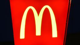 A McDonald's logo is seen on a cropped version of an advertisement from 2020.