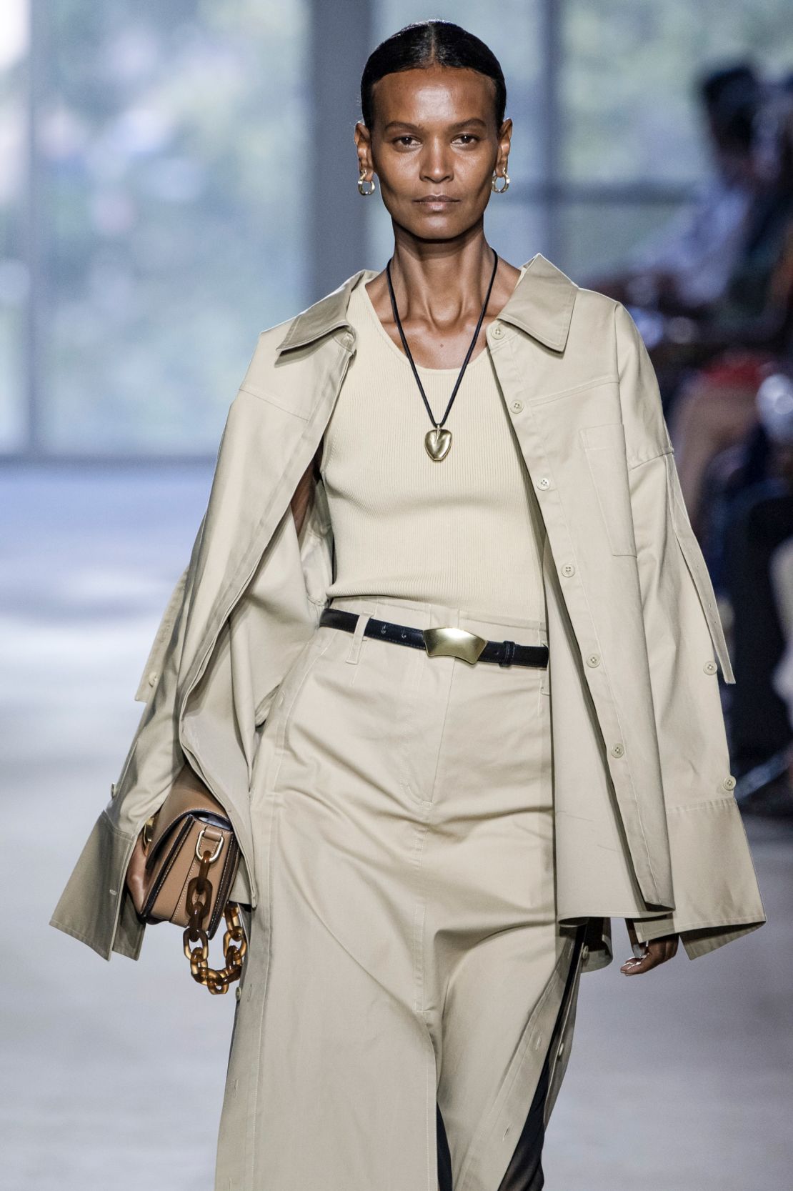 NEW YORK, USA - SEPTEMBER 10: Liya Kebede walks the runway during the 3.1 Phillip Lim Ready to Wear Spring/Summer 2024 fashion show as part of the New York Fashion Week on September 10, 2023 in NY. (Photo by Victor VIRGILE/Gamma-Rapho via Getty Images)