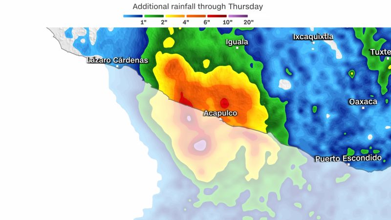 Hurricane Otis is expected to make landfall near Acapulco, Mexico as a Category 5 storm.