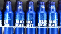 A view of Bud Light bottles in a cooler at the game between the Baltimore Orioles and the Los Angeles Dodgers at Oriole Park at Camden Yards on July 18, 2023 in Baltimore, Maryland. 