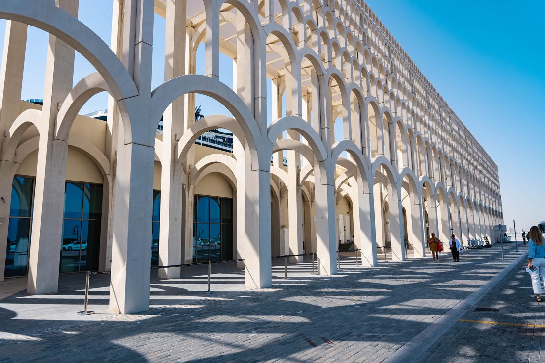 The terminal's design is inspired by traditional Arabic architecture.