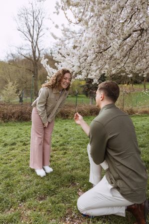 <strong>Getting engaged</strong>: In Spring 2023, Marcus proposed to Mandy in Prague. It was a special moment for them both.