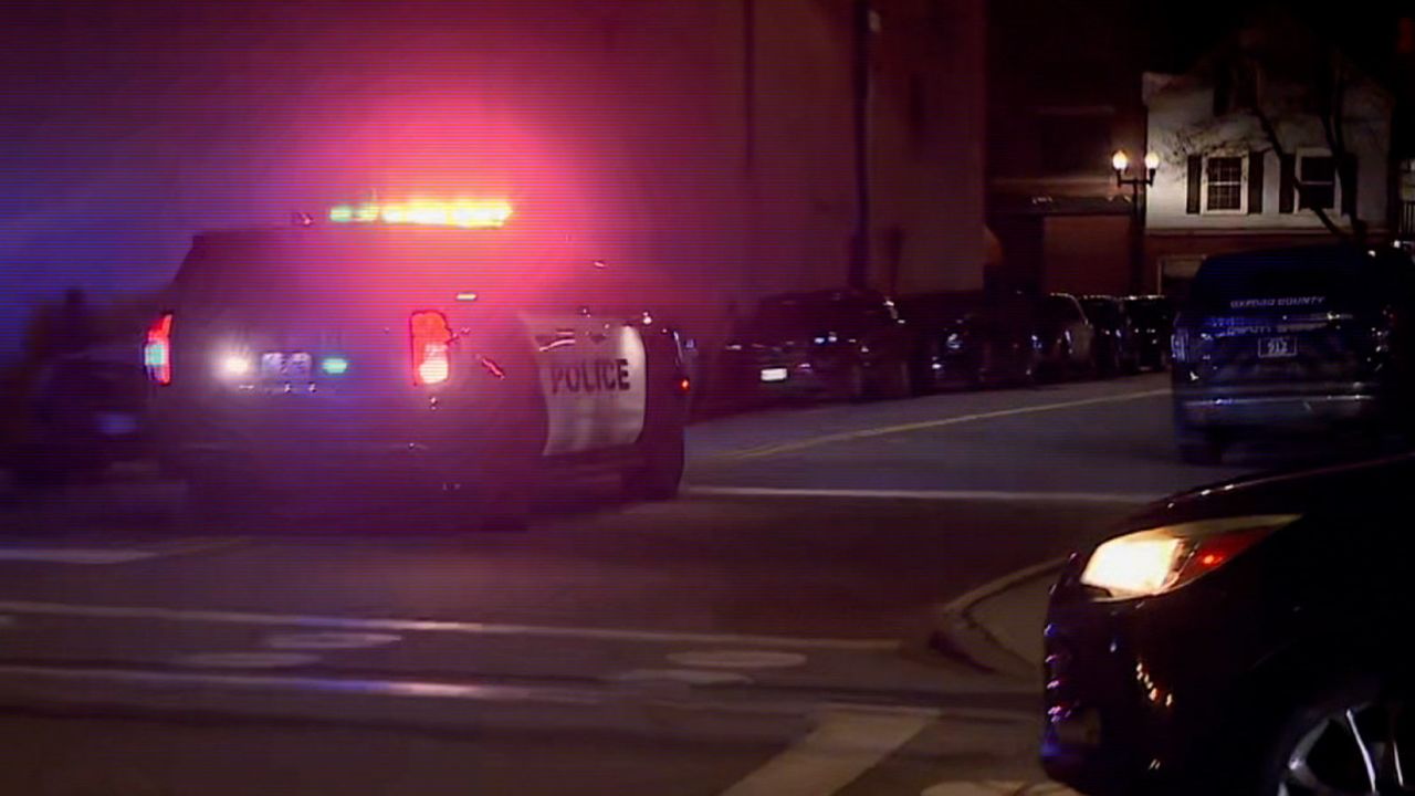 Police activity near the scene of a reported shooting in Lewiston, Maine, on Wednesday, October 25.