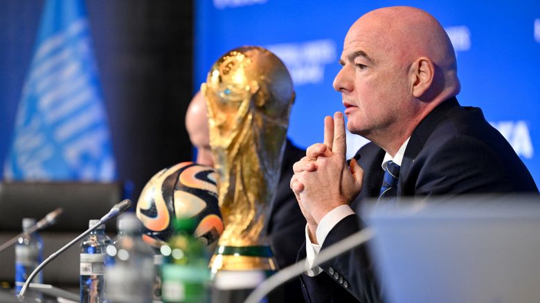 FIFA President Gianni Infantino during the FIFA Virtual Council Meeting in Zurich, Switzerland, on October 4, 2023.