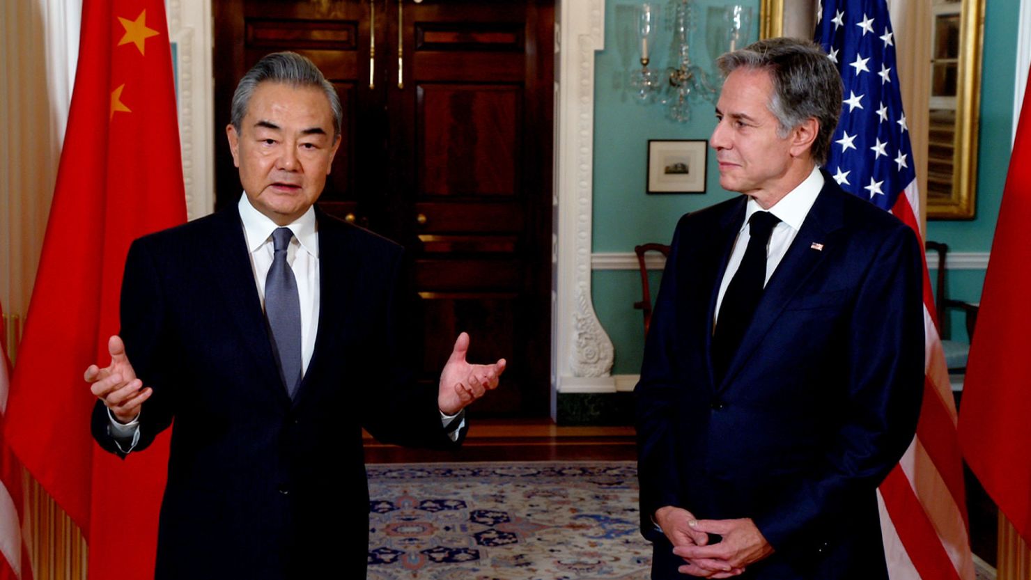 Chinese Foreign Minister Wang Yi and US Secretary of State Antony Blinken meet on Thursday, October 26.