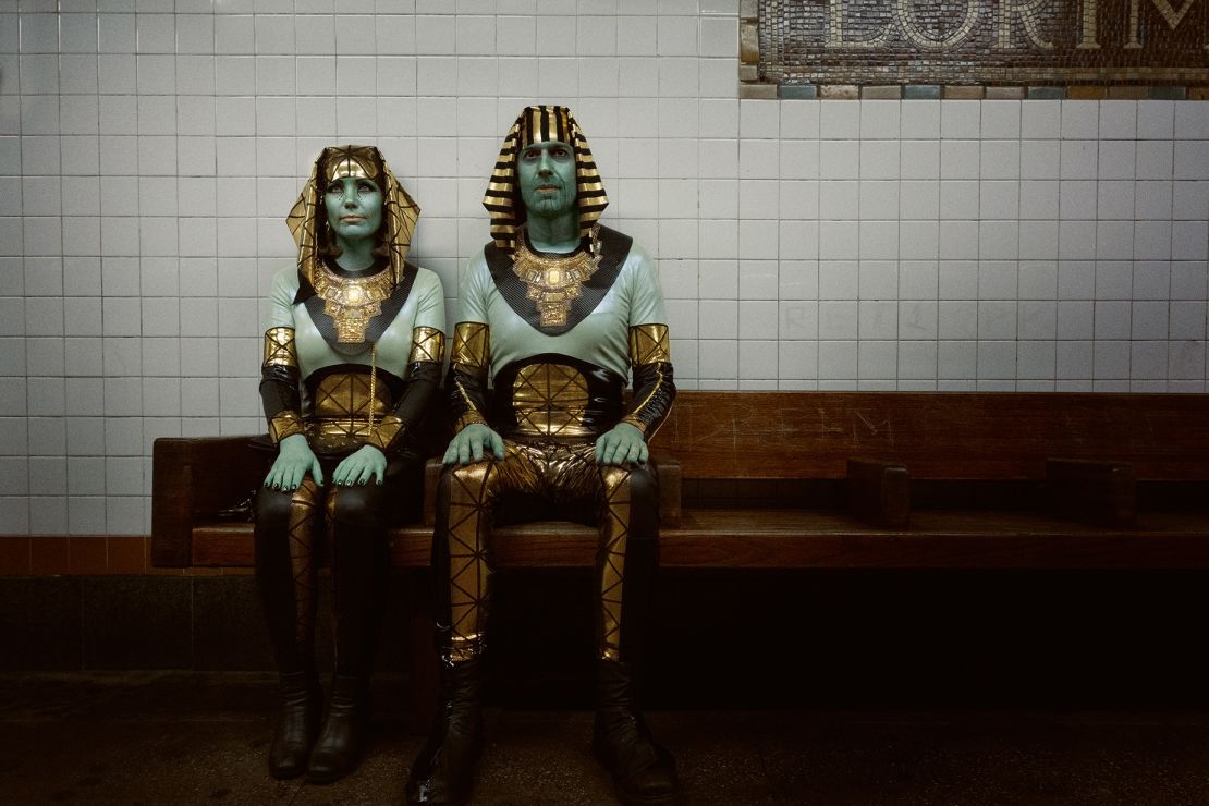 A couple at Lorimer Street taking inspiration from Ancient Egypt.