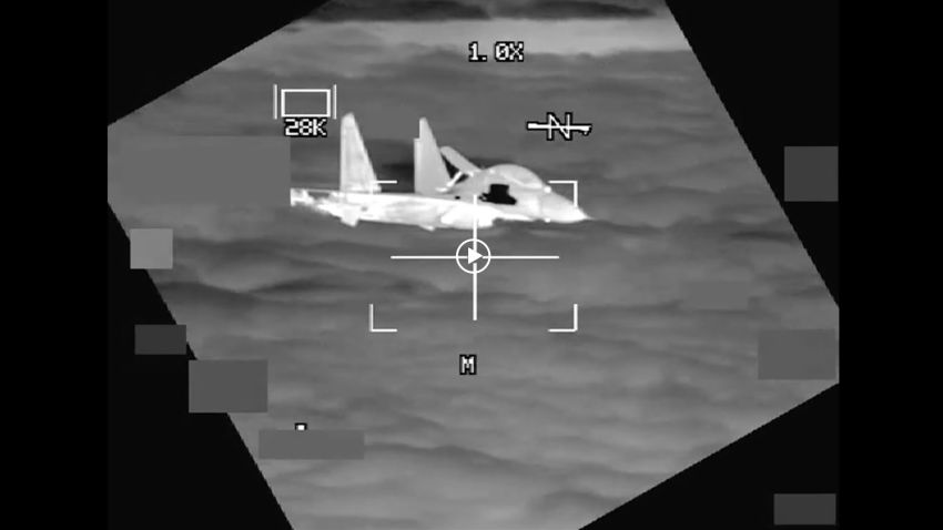 01 caça a jato da China e dos EUA intercepta o GRAB do mar da China Meridional