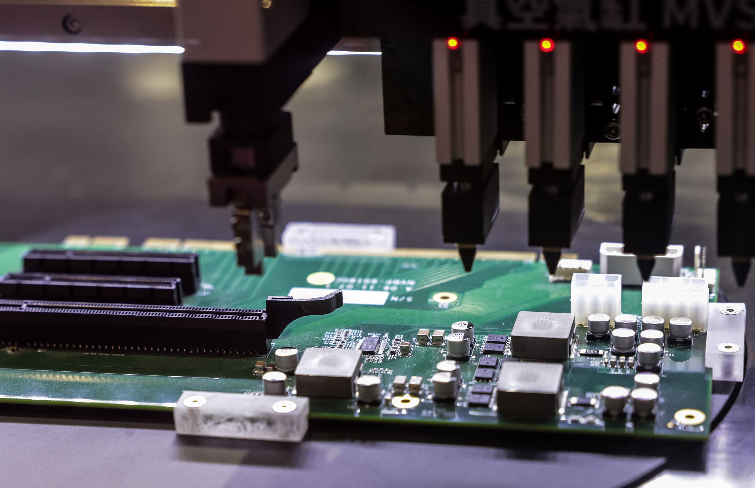 A section of an integrated circuit board on display at the Semicon Taiwan exhibition show in Taipei, Taiwan, on Tuesday, Sept. 6, 2023. The show will run through Sept. 8. Photographer: I-Hwa Cheng/Bloomberg via Getty Images