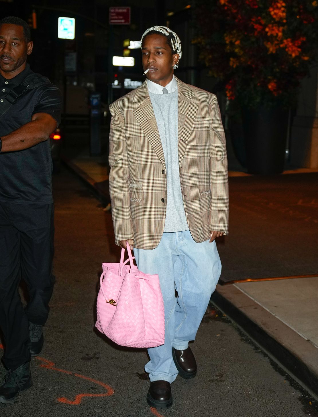 NEW YORK, NEW YORK - OCTOBER 04: ASAP Rocky is seen celebrating his birthday at Carbone on October 04, 2023 in New York City. (Photo by Jackson Lee/GC Images)