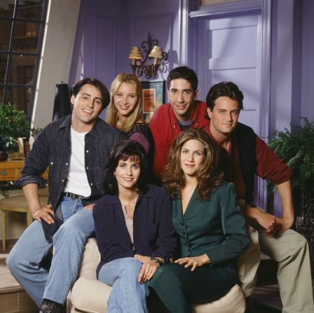 Perry co-starred in "Friends" with Matt LeBlanc, Lisa Kudrow, David Schwimmer, Courteney Cox and Jennifer Aniston. The first season aired in 1994.