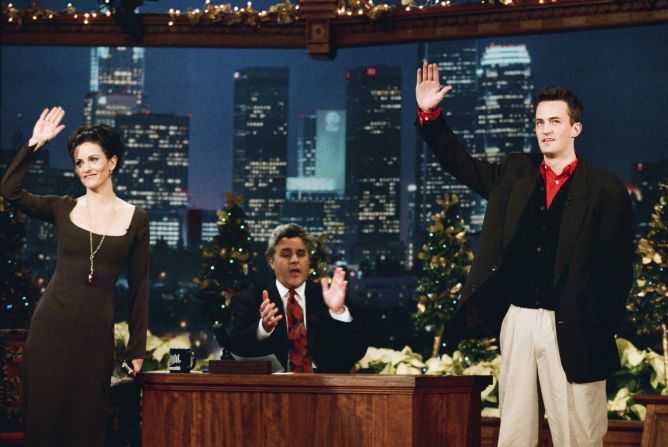 Perry and Cox appear on "The Tonight Show with Jay Leno" in 1996.