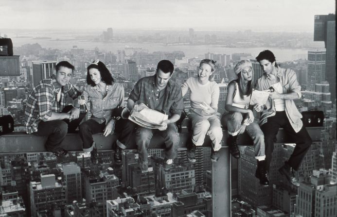 The cast of "Friends" pose for a promo shot in 1999.