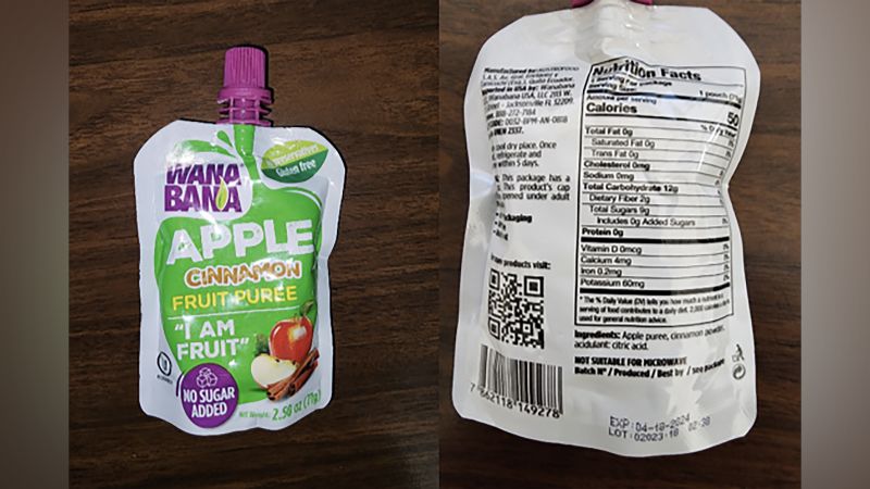 Two more companies recall cinnamon applesauce pouches due to