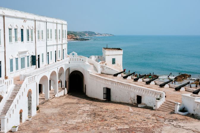 <strong>Cape Coast Castle, Ghana -- </strong>Cape Coast Castle in Ghana forms part of the Forts and Castles of Ghana UNESCO site that lines the country's coastline. This <a href="index.php?page=&url=https%3A%2F%2Fvisitghana.com%2Fattractions%2Fcape-coast-castle%2F" target="_blank" target="_blank">fortification</a> was named so in 1664 by the British and served as the seat of British administration in present-day Ghana. The castle serves as a reminder of the dark history of the transatlantic slave trade, in which it played a critical role.