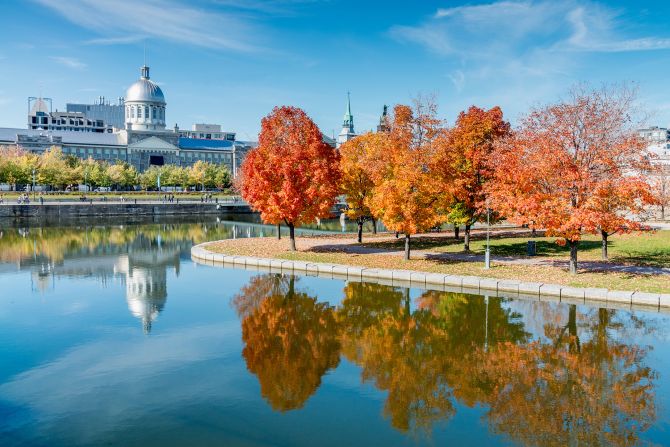 <strong>Montreal, Canada: </strong>Quebec's biggest city is a great place to see some autumnal colors. 