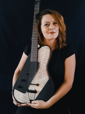 Rachel Rosenkrantz makes guitars from sustainable materials. She created the "Mycocaster" using mycelium -- a network of threads made by fungi. Mycelium has been used in everything from biodegradable computer chips to eco-burials.