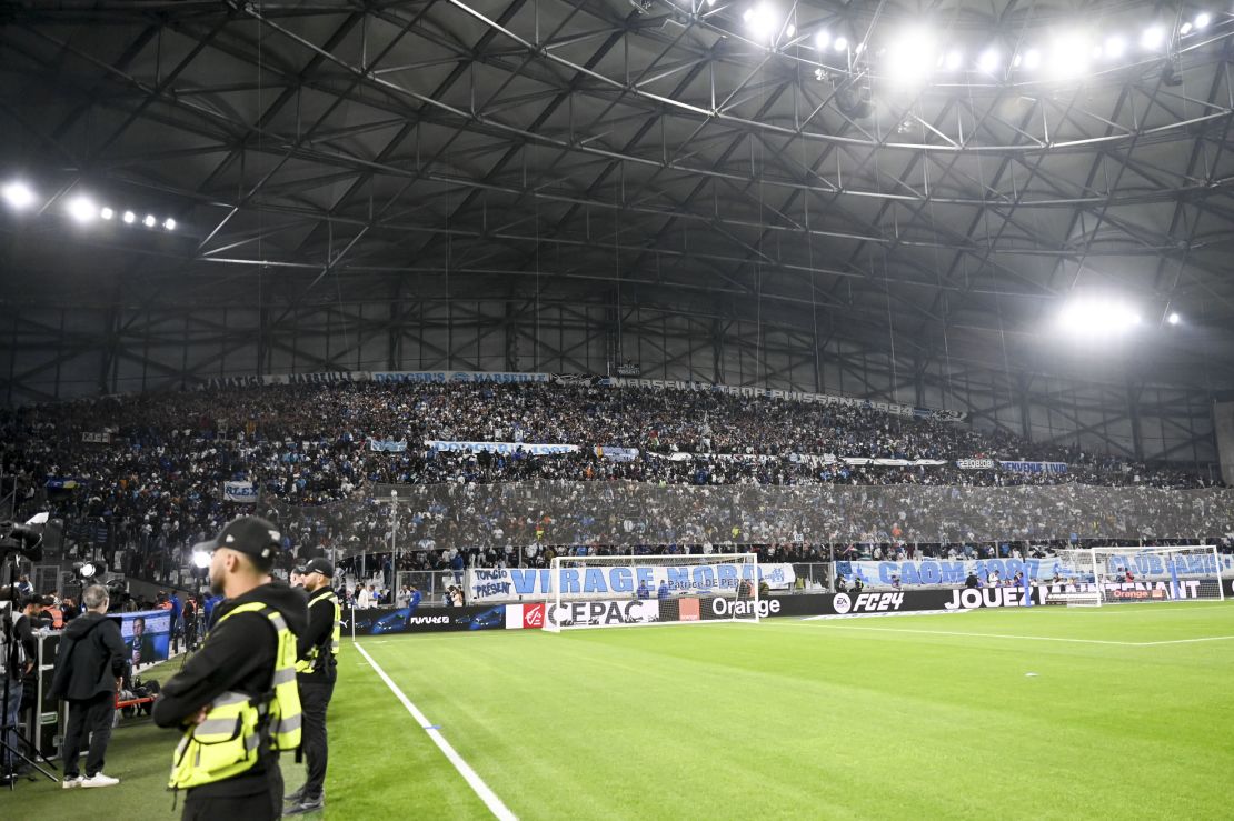 Illustration during the Ligue 1 Uber Eats match between Olympique de Marseille and Olympique Lyonnais at Orange Velodrome  on October 29, 2023 in Marseille, France. (Photo by Anthony Bibard/FEP/Icon Sport via Getty Images)