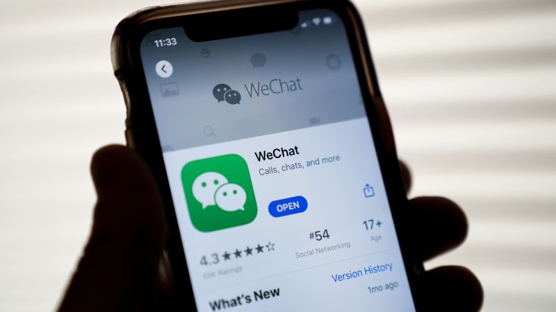 Read more about the article Canada bans China’s Wechat from government devices citing security risks – CNN